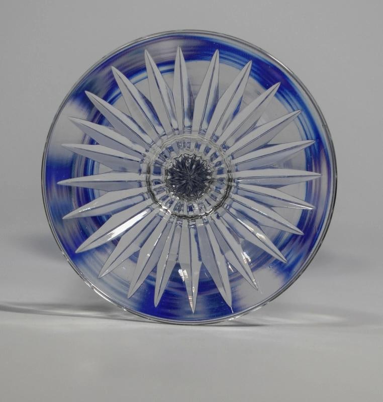 8 Cristallerie de Lorraine cut to clear Wine Glasses signed - 7