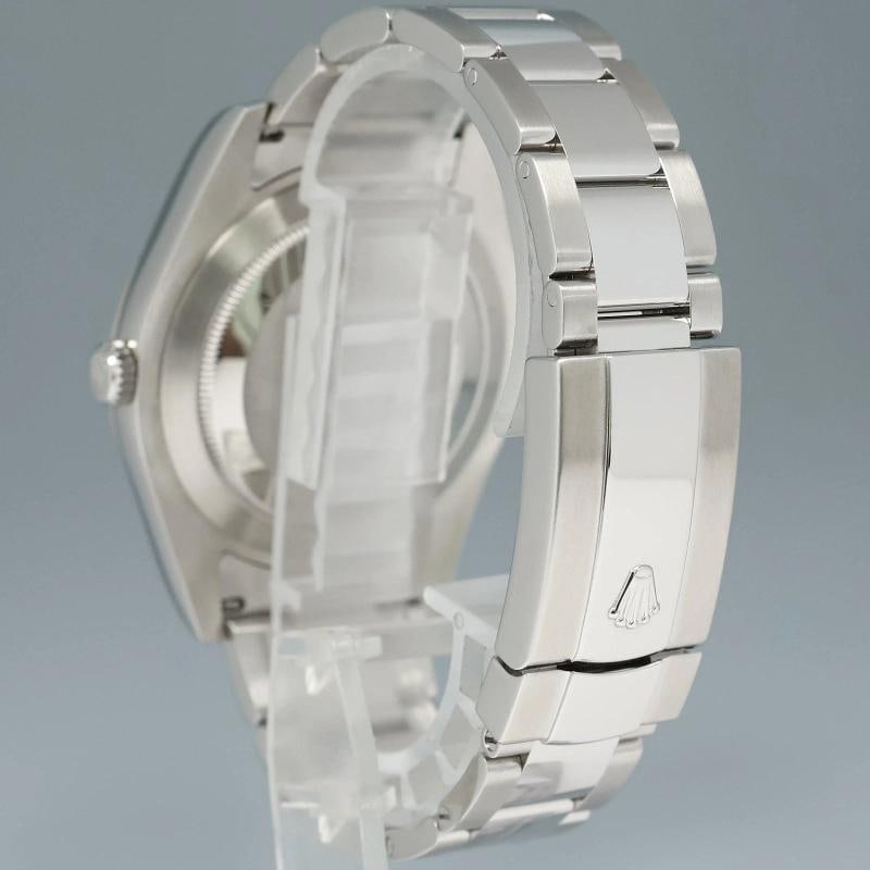 MINT Rolex Datejust 2 41mm Silver Blue Arabic 116334 White Gold Fluted Watch Box - 4