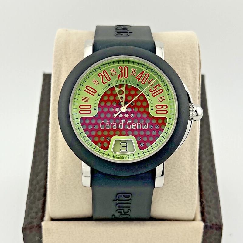 Gerald Genta Retro Sport RSP.X.10 41mm Green Jump Hour Stainless Steel and PVD - 7