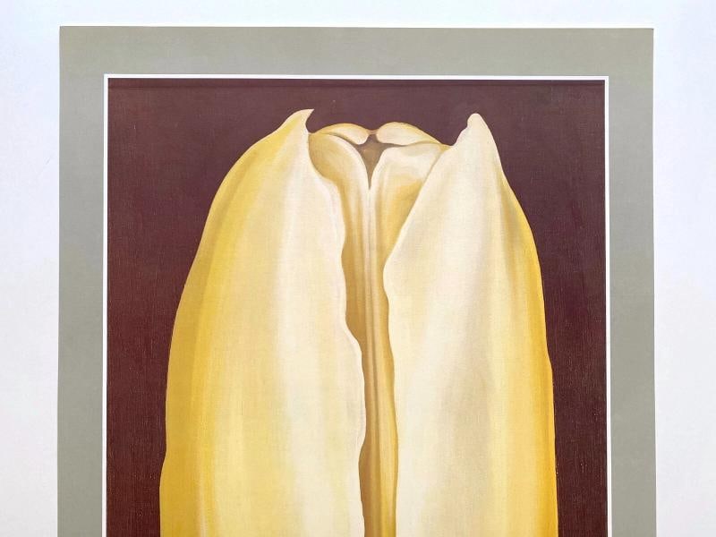 LOWELL NESBITT 1976 LITHOGRAPH PRINT "YELLOW TULIP" MODERNIST EXHIBITION POSTER - 3