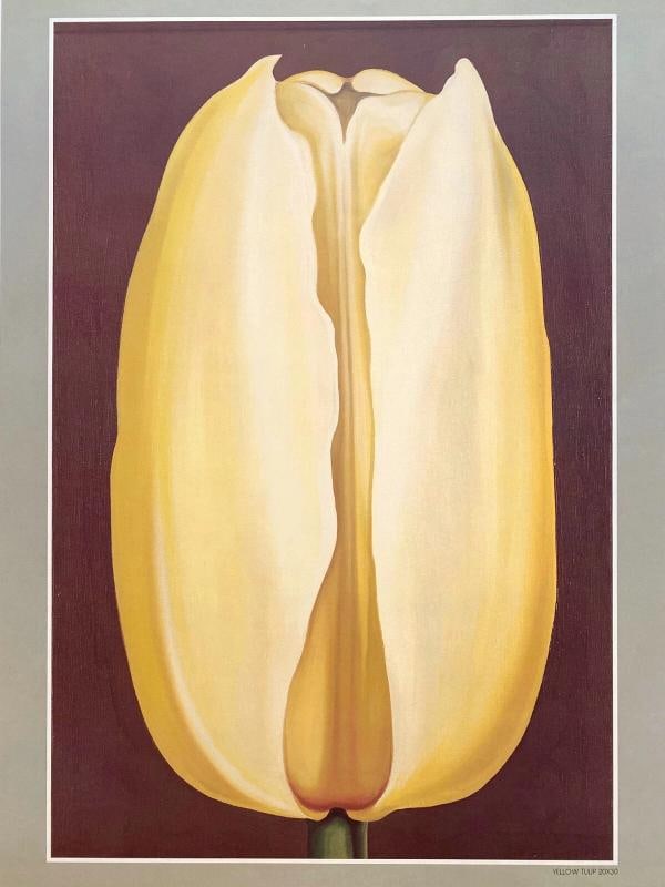 LOWELL NESBITT 1976 LITHOGRAPH PRINT "YELLOW TULIP" MODERNIST EXHIBITION POSTER - 5