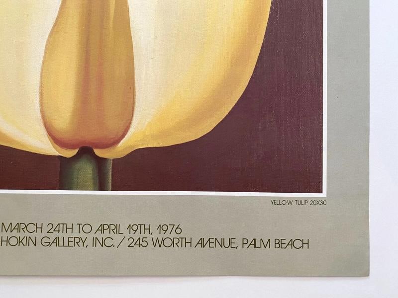 LOWELL NESBITT 1976 LITHOGRAPH PRINT "YELLOW TULIP" MODERNIST EXHIBITION POSTER - 7