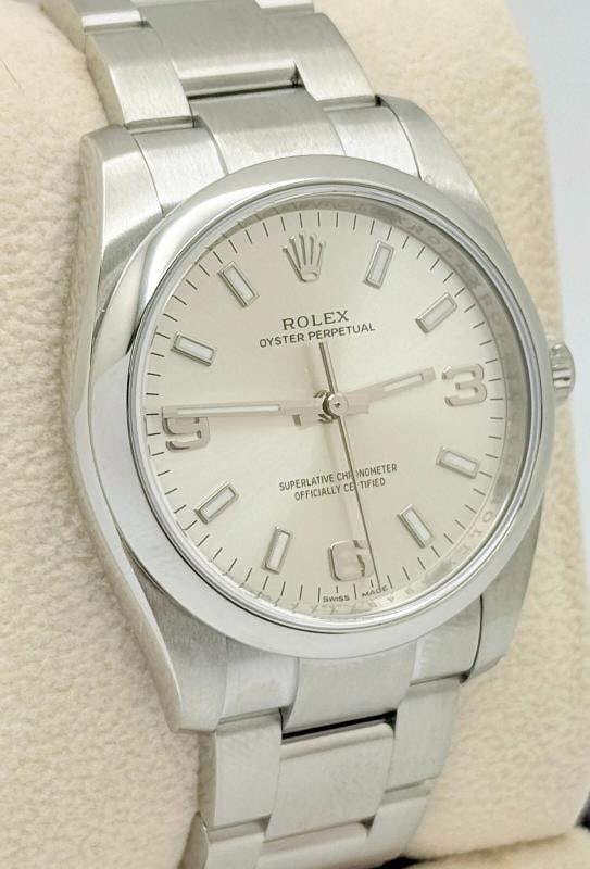 Rolex Oyster Perpetual Air King 114200 34mm Silver Dial Stainless Steel - 2