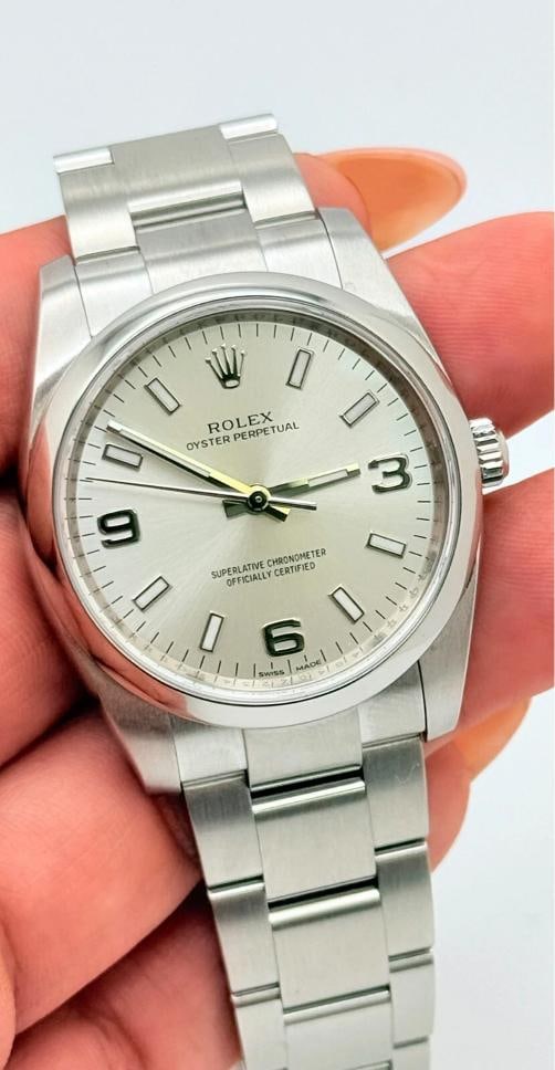 Rolex Oyster Perpetual Air King 114200 34mm Silver Dial Stainless Steel - 4