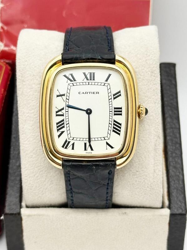 Vintage Cartier Jumbo Gondole 97050 PARIS STAMPED 18K Yellow Gold Box Booklet - 2
