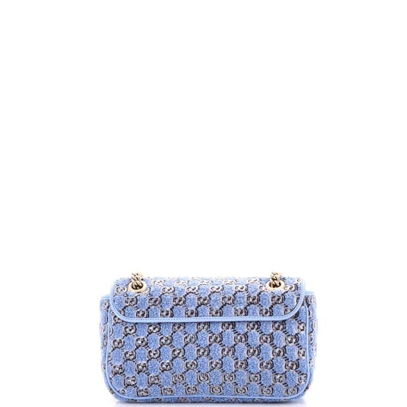 Gucci GG Marmont Flap Bag GG Boucle Tweed with Sequins Small - 3