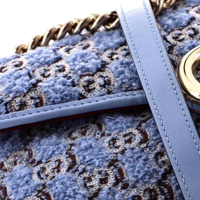 Gucci GG Marmont Flap Bag GG Boucle Tweed with Sequins Small - 7