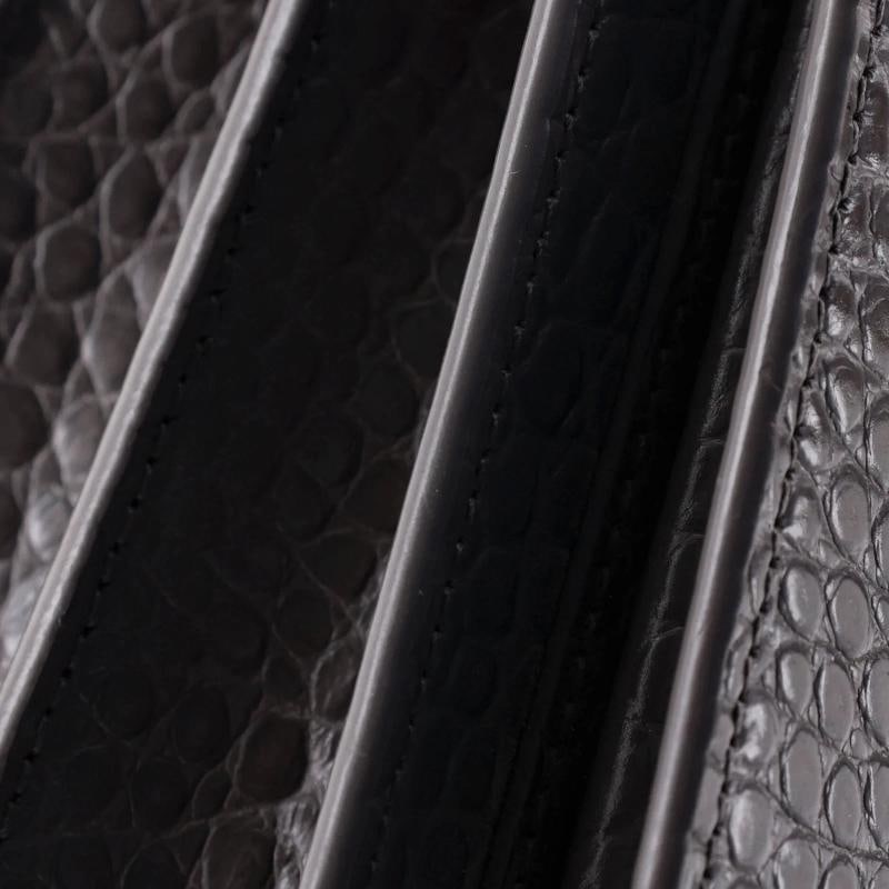 Saint Laurent Sunset Crossbody Bag Crocodile Embossed Leather Medium - 6