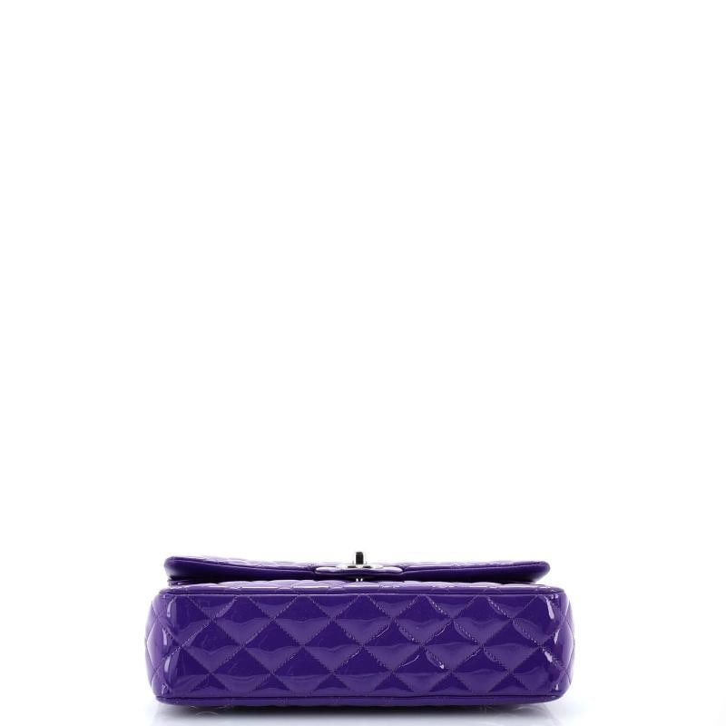 Chanel Classic Double Flap Bag Quilted Patent Medium - 4