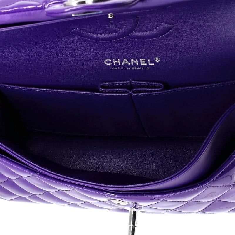 Chanel Classic Double Flap Bag Quilted Patent Medium - 5