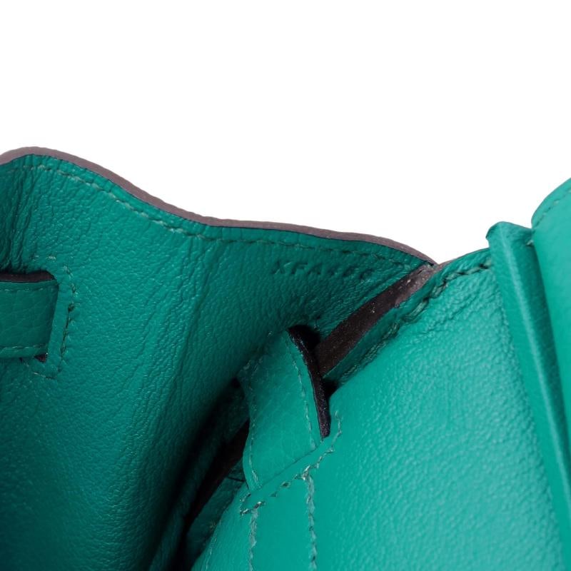 Hermes Birkin Handbag Blue Clemence with Palladium Hardware 30 - 7