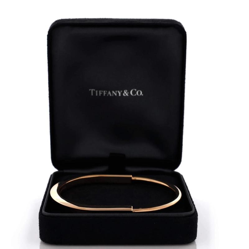 Tiffany & Co. Lock Bangle Bracelet 18K Rose Gold - 2