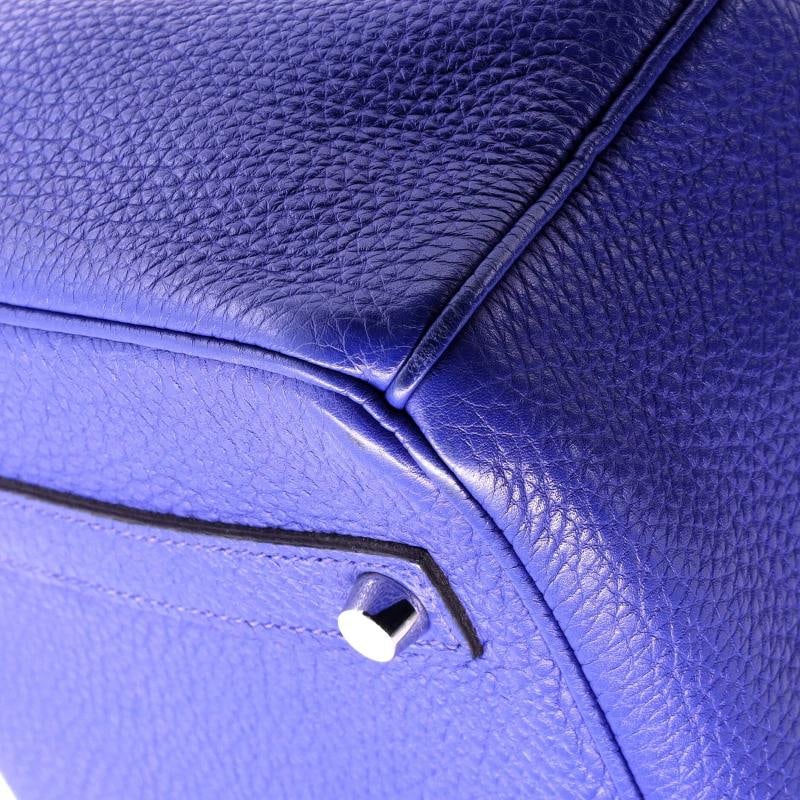 Hermes Birkin Handbag Blue Togo with Palladium Hardware 35 - 7