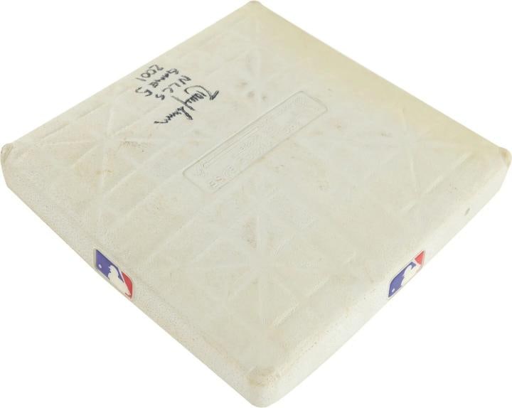 Randy Johnson Signed 2001 NLCS Game 1 Game Used Base Steiner & MLB Authentic - 6