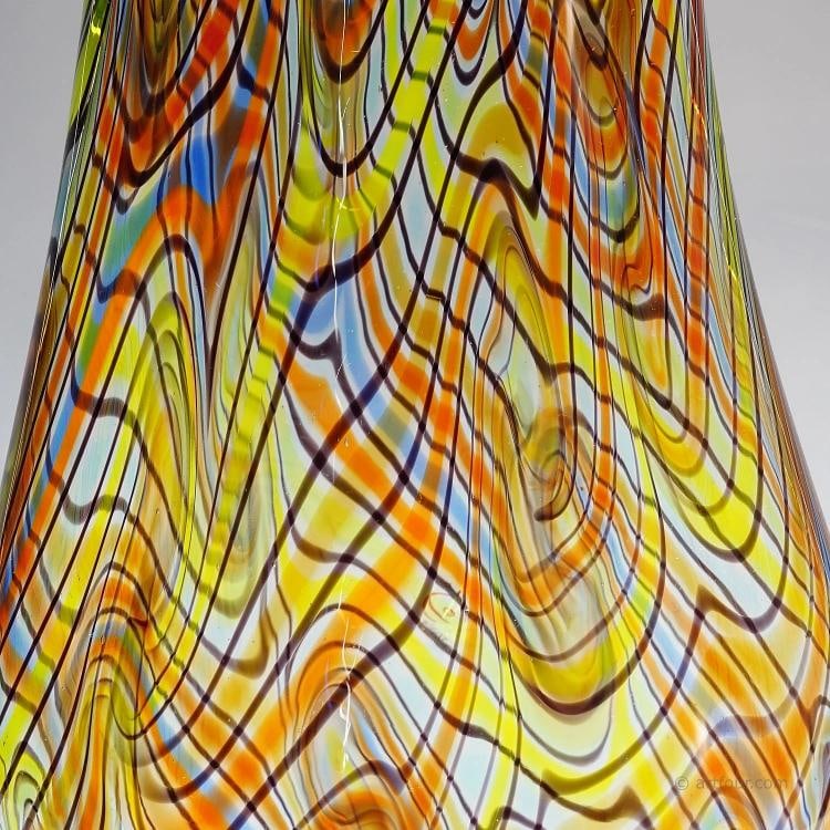 Monumental Art Glass Vase by Luca Vidal, Murano - 6