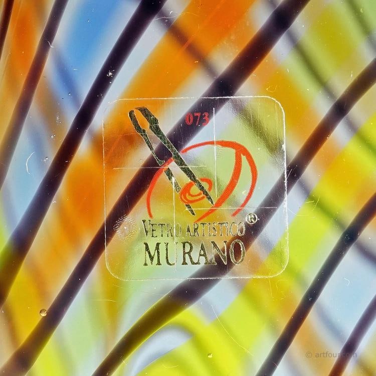 Monumental Art Glass Vase by Luca Vidal, Murano - 7