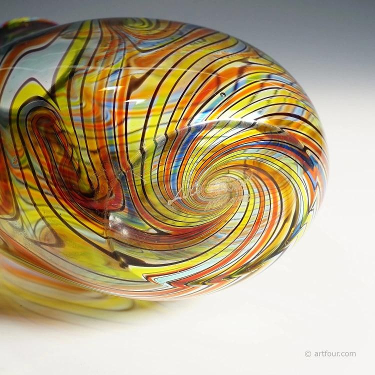Monumental Art Glass Vase by Luca Vidal, Murano - 8