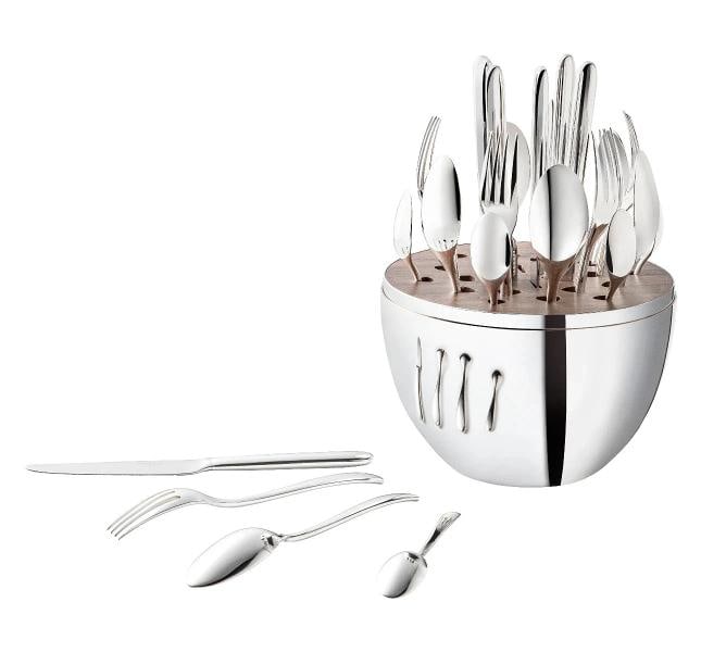 Christofle Luxury Product 24-Piece Silverware and Egg Cutlery Set with Tray - 5