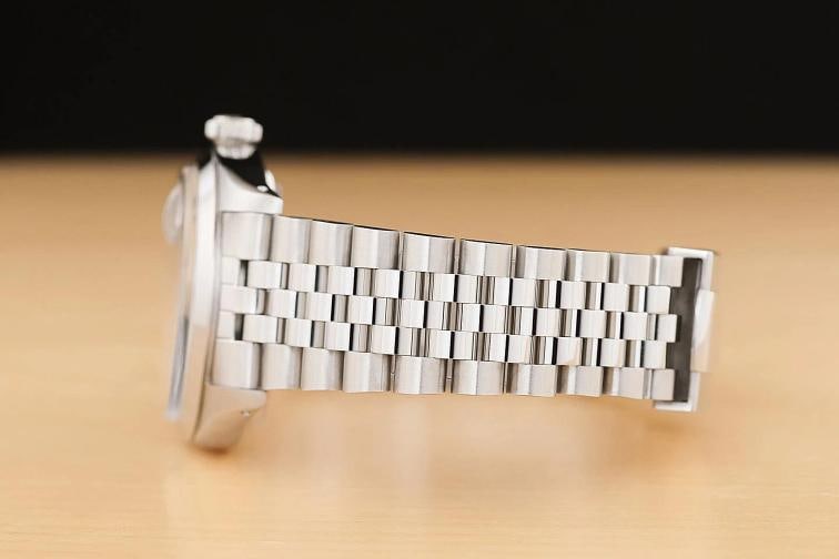 ROLEX OYSTER PERPETUAL DATE 1500 GREEN DIAMOND DIAL STAINLESS STEEL 34MM WATCH - 5