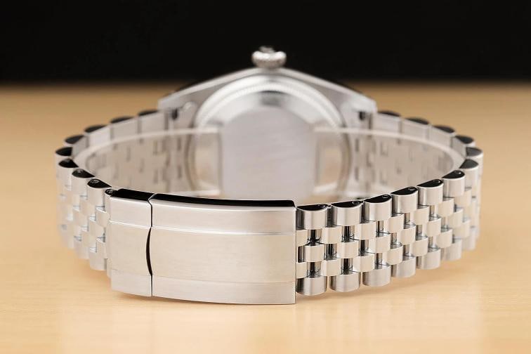 ROLEX OYSTER PERPETUAL DATE 1500 GREEN DIAMOND DIAL STAINLESS STEEL 34MM WATCH - 6