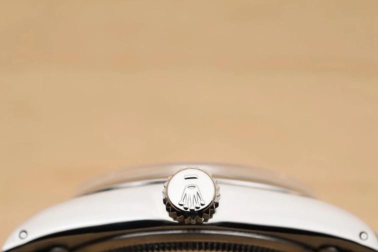 ROLEX OYSTER PERPETUAL DATE 1500 GREEN DIAMOND DIAL STAINLESS STEEL 34MM WATCH - 9