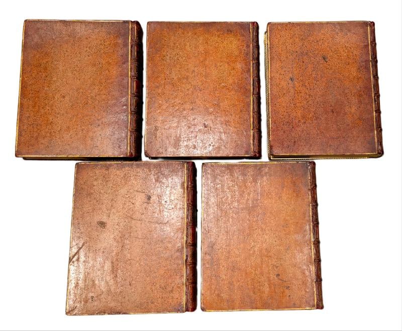 1765 Works of Francis Bacon Fine Leather Bindings Quarto 12" Tall Scarce Edition - 6