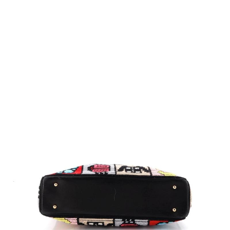 Chanel Vintage Precious Symbols Chain Tote Crochet Tweed Medium - 4