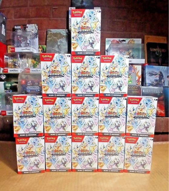 Pokemon Scarlet & Violet Prismatic Evolutions Booster Bundle - 14x Box Lot (1 of 18)