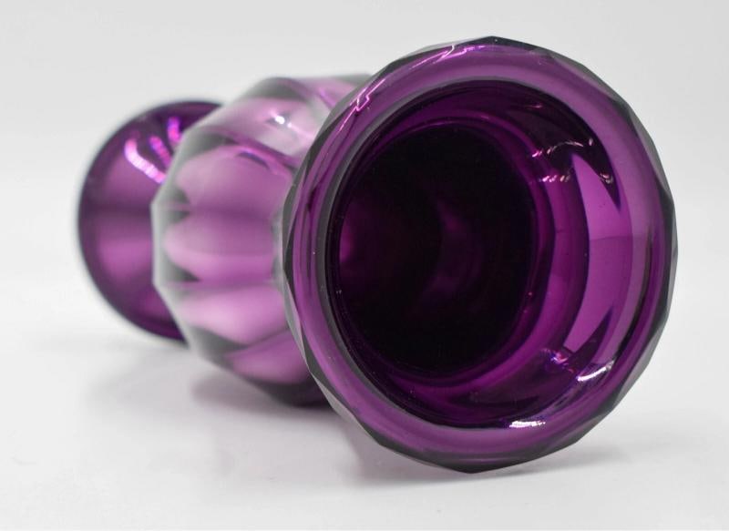 Rare Signed Purple E. Varnish & Co. Mercury Art Glass Vase, Circa 1885 - 4
