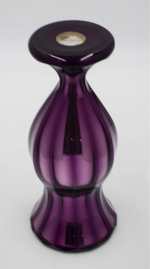 Rare Signed Purple E. Varnish & Co. Mercury Art Glass Vase, Circa 1885 - 6