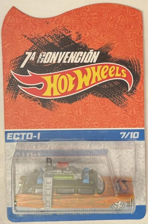 Orange ECTO-1 Code-3 Hot Wheels 2014 Mexico Convention 7/10 - Extreamly RARE! - 3