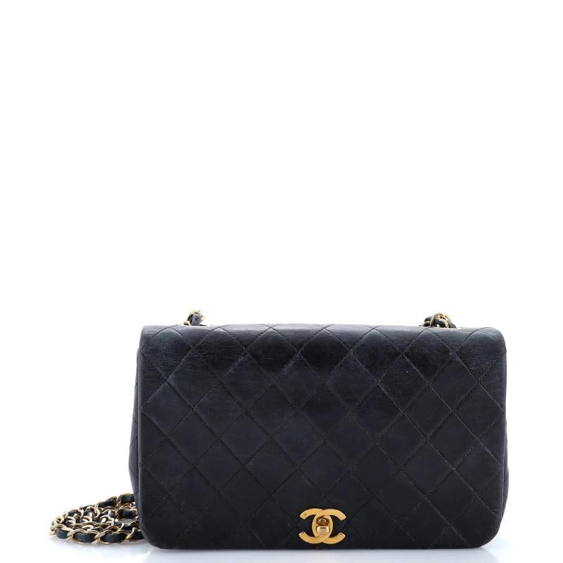 Chanel Vintage Full Flap Bag Quilted Lambskin Medium (1 of 8)