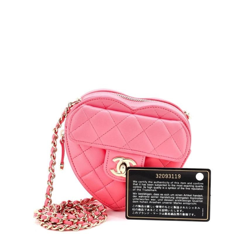 Chanel CC in Love Heart Clutch with Chain Quilted Lambskin - 2