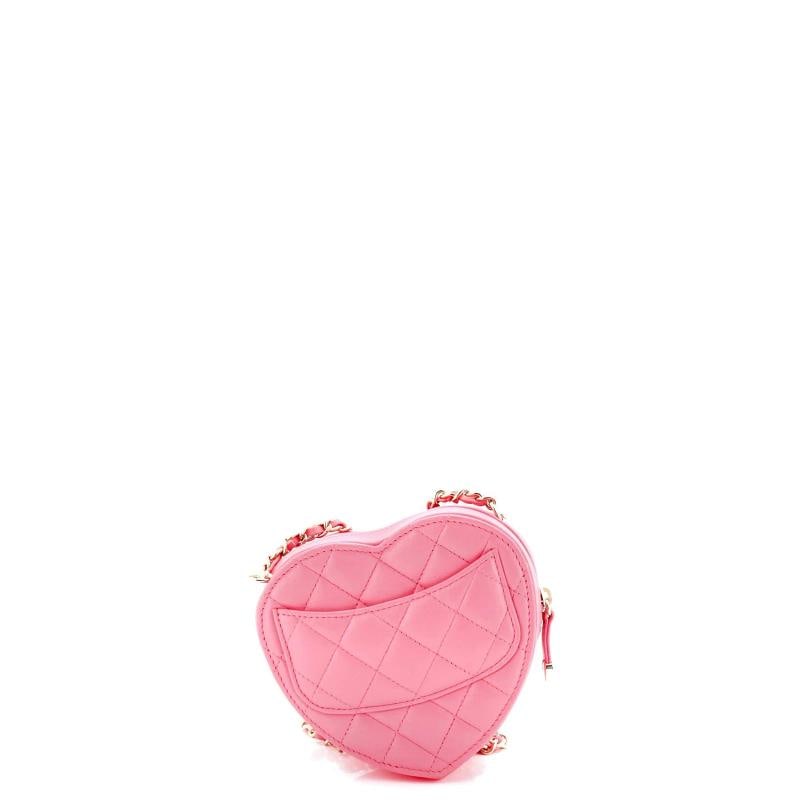 Chanel CC in Love Heart Clutch with Chain Quilted Lambskin - 4