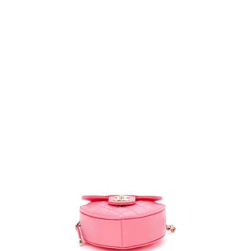 Chanel CC in Love Heart Clutch with Chain Quilted Lambskin - 5