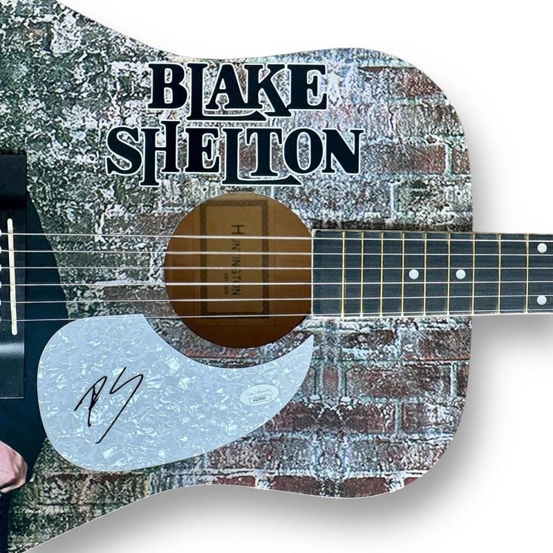 Blake Shelton Signed Guitar Custom Graphics JSA COA Pour Me A Drink - 2