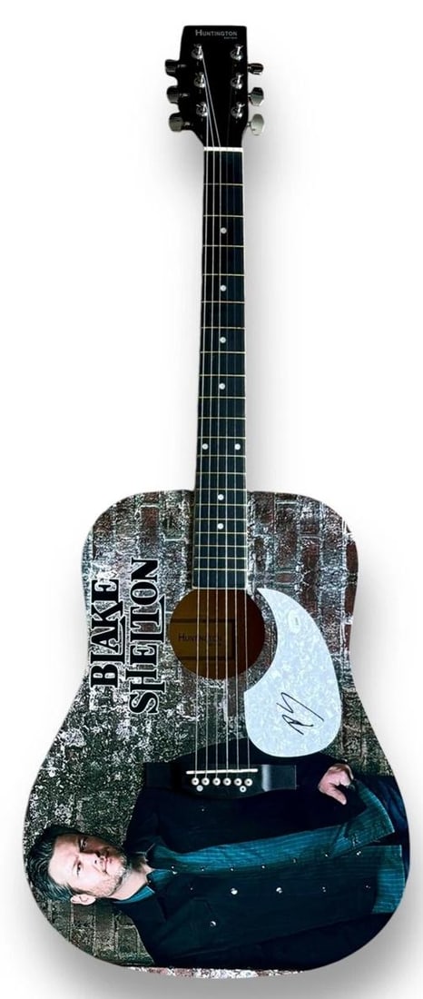 Blake Shelton Signed Guitar Custom Graphics JSA COA Pour Me A Drink - 3