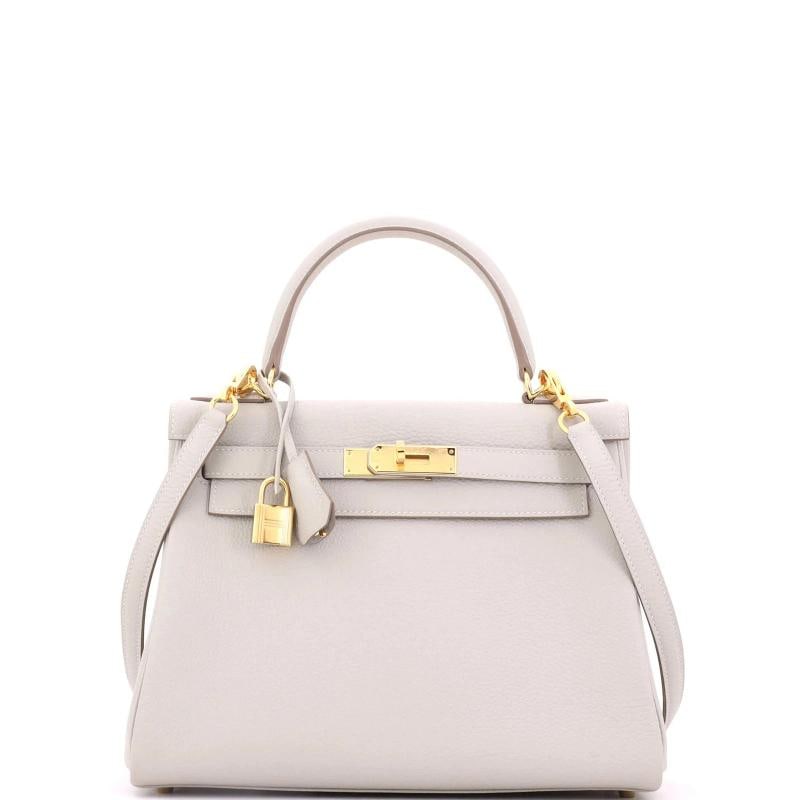 Hermes Kelly Handbag Grey Togo with Gold Hardware 28: Condition: Pre-owned - Excellent,Brand: Hermes,Exterior Material: Leather,Style: Top Handle,Exterior Color: Gray,Department: Women,Size: 28,Accessories: Lock, Dust Bag, Keys, Clochette, Box, With Stra