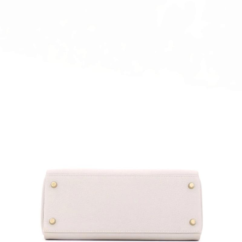 Hermes Kelly Handbag Grey Togo with Gold Hardware 28 - 5