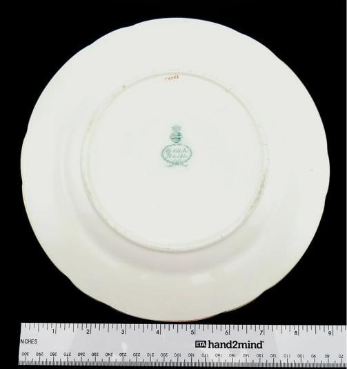 12 Antique c1900 English Porcelain Mintons Gilded Luncheon Plates 9 1/2" - 3