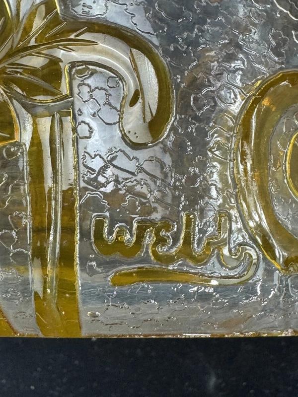 Signed Thomas Webb Cameo Fleur Glass Yellow Flowers Irises 8" Vase - 4