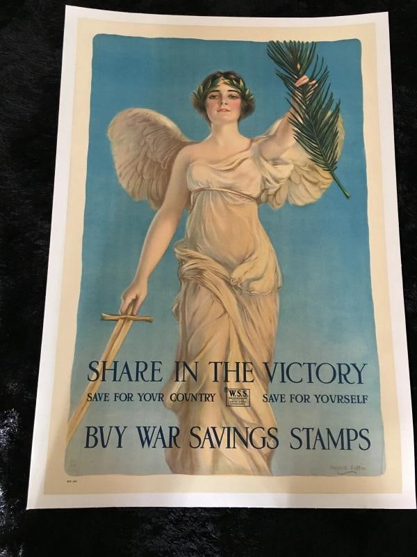 " SHARE IN THE VICTORY " BUY WAR SAVINGS STAMPS WWI Poster Haskell Coffin NM: Condition: Used,Country of Origin: United States,Original/Reproduction: Original,Modification Description: Archival Linen Lining!,Conflict: WW I (1914-18),Theme: Militaria,Region of Origin: United Sta