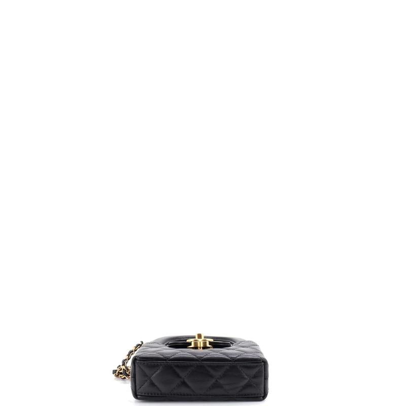 Chanel Kelly Top Handle Shopping Bag Quilted Shiny Aged Calfskin Nano - 4