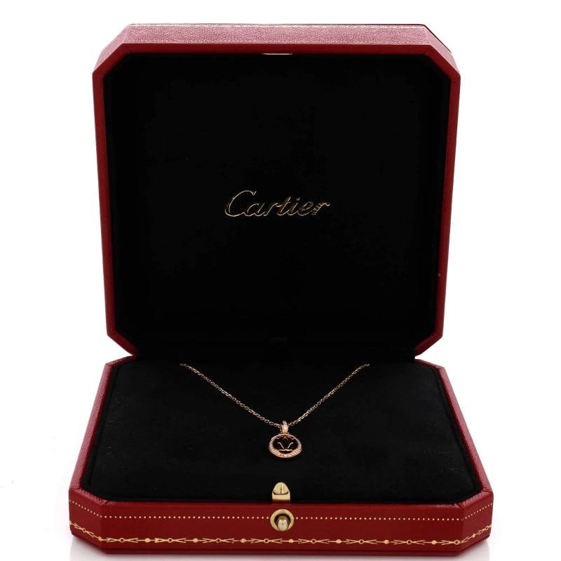 Cartier Double C de Cartier Pendant Necklace 18K Rose Gold and Diamonds - 4
