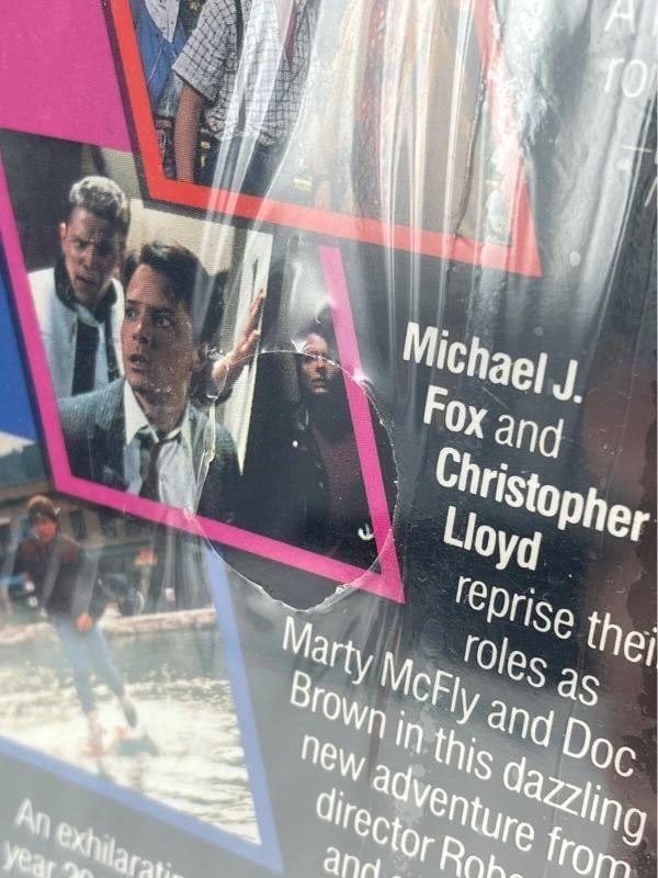 Christopher Lloyd Autographed SEALED Back to Future II VHS Tape 1989 JSA COA - 9