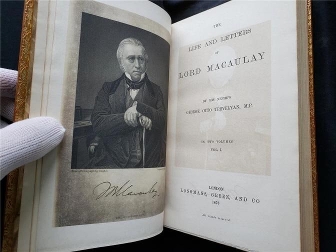 1854 First Editions Works of Lord Macaulay Fine Leather Bindings By Zaehnsdorf - 11