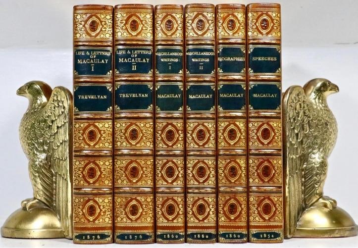1854 First Editions Works of Lord Macaulay Fine Leather Bindings By Zaehnsdorf - 3