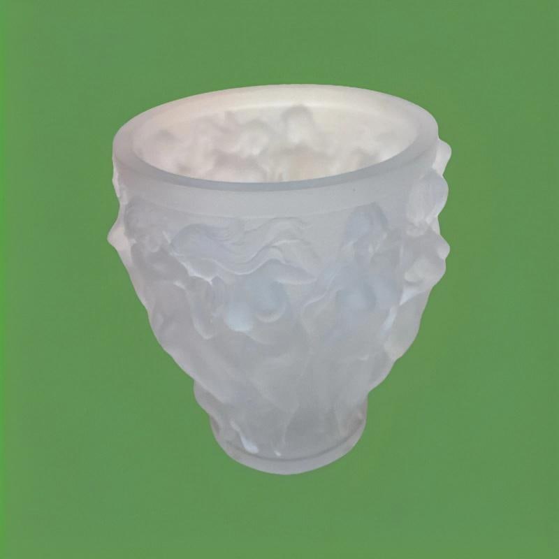 Xl Lalique Style Baccahantes Clear Crystal H10" Heavy Art Glass 12lb - 4