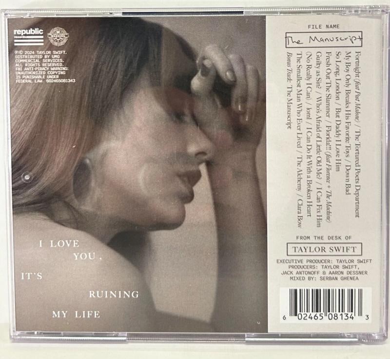 TAYLOR SWIFT Signed Autograph CD Insert "The Tortured Poets Department" JSA 172 - 4