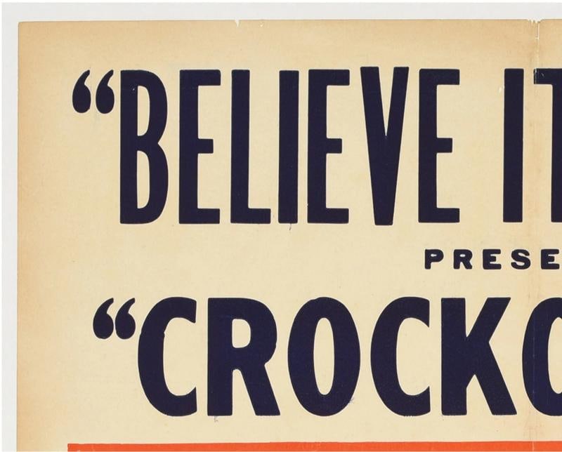 1930s Ripley's Crocko Sideshow Poster: Original Linen-Backed Oddities Art - 5